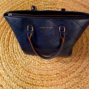 Adrienne Vittadini purse black with brown trim